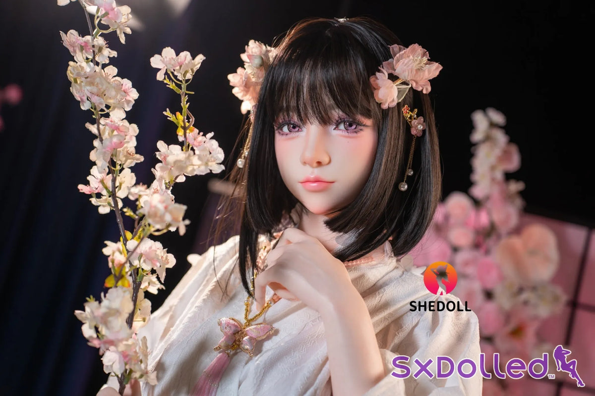 Cynthia B (D-Cup) (168cm) | Floral Kimono Beauty Sex Doll | SHEDOLL - D-Cup / 168cm / Black - Sex Doll