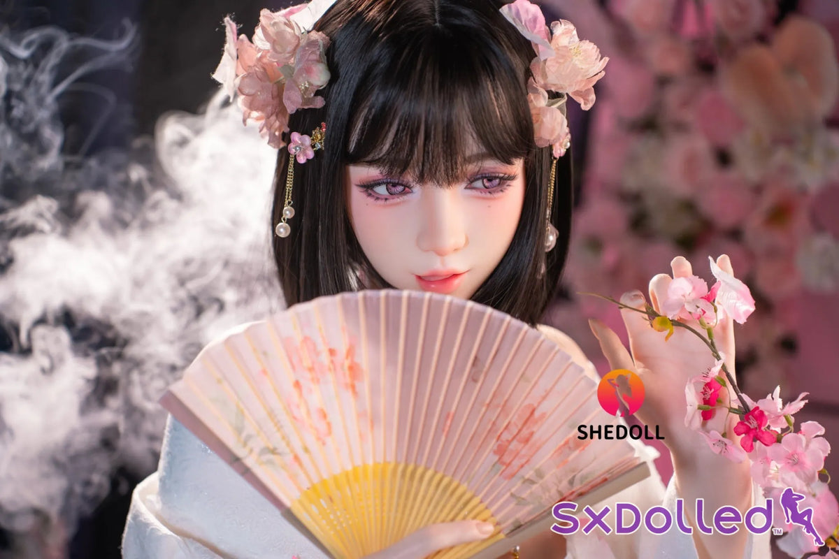 Cynthia B (D-Cup) (168cm) | Floral Kimono Beauty Sex Doll | SHEDOLL - D-Cup / 168cm / Black - Sex Doll