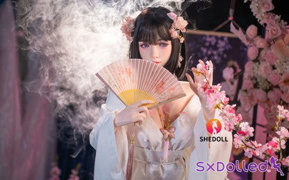 Cynthia B (D-Cup) (168cm) | Floral Kimono Beauty Sex Doll | SHEDOLL - D-Cup / 168cm / Black - Sex Doll