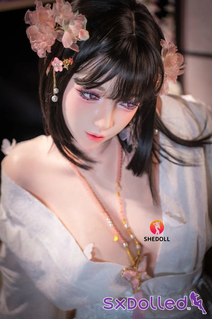 Cynthia B (D-Cup) (168cm) | Floral Kimono Beauty Sex Doll | SHEDOLL - D-Cup / 168cm / Black - Sex Doll