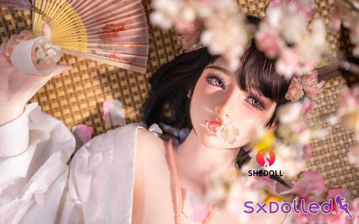 Cynthia B (D-Cup) (168cm) | Floral Kimono Beauty Sex Doll | SHEDOLL - D-Cup / 168cm / Black - Sex Doll