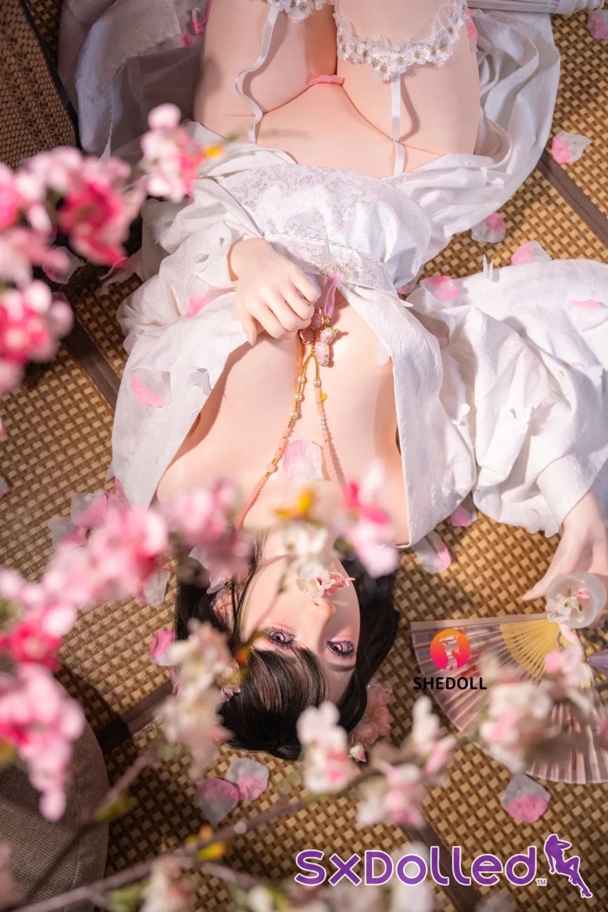 Cynthia B (D-Cup) (168cm) | Floral Kimono Beauty Sex Doll | SHEDOLL - D-Cup / 168cm / Black - Sex Doll