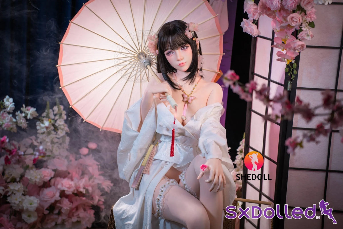 Cynthia B (D-Cup) (168cm) | Floral Kimono Beauty Sex Doll | SHEDOLL - D-Cup / 168cm / Black - Sex Doll
