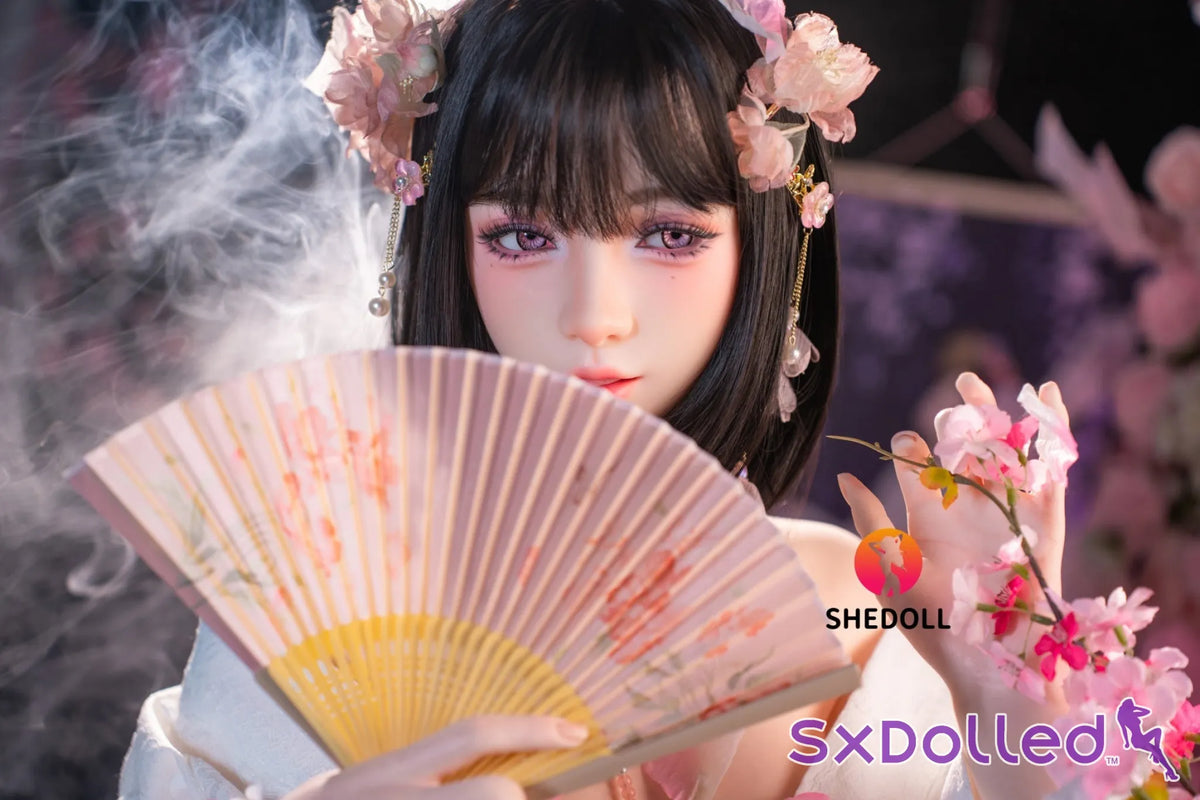 Cynthia B (D-Cup) (168cm) | Floral Kimono Beauty Sex Doll | SHEDOLL - D-Cup / 168cm / Black - Sex Doll