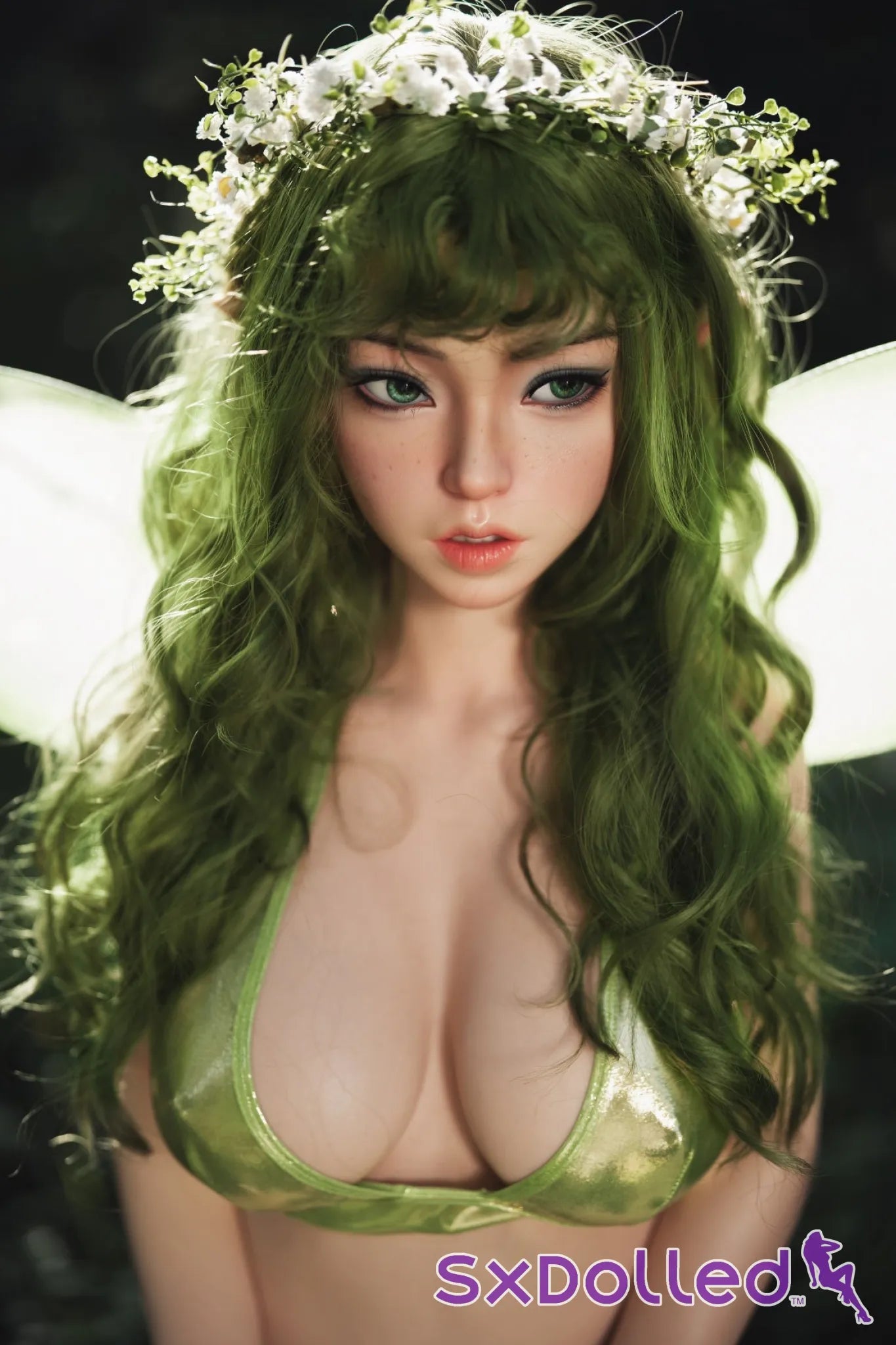 Dalindra (G-Cup) (159cm) | Natural Elf Fairy Sex Doll | Orangein Doll G-Cup / 159cm / Green Sex Doll