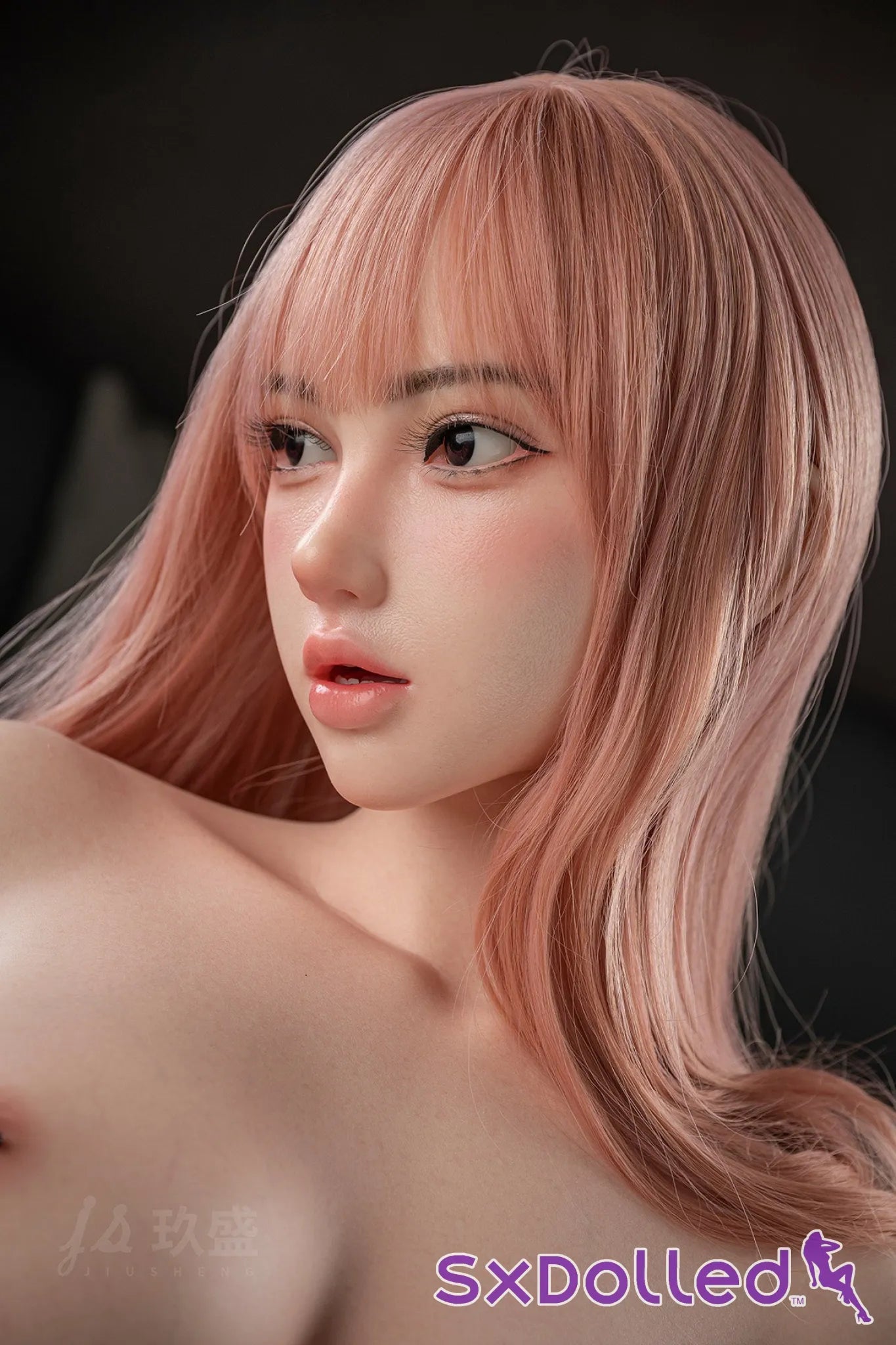 Elara E (H-Cup) (107cm) | Pink Hair Sex Doll Torso | Jiusheng Doll H-Cup / 107cm / Pink Sex Torso