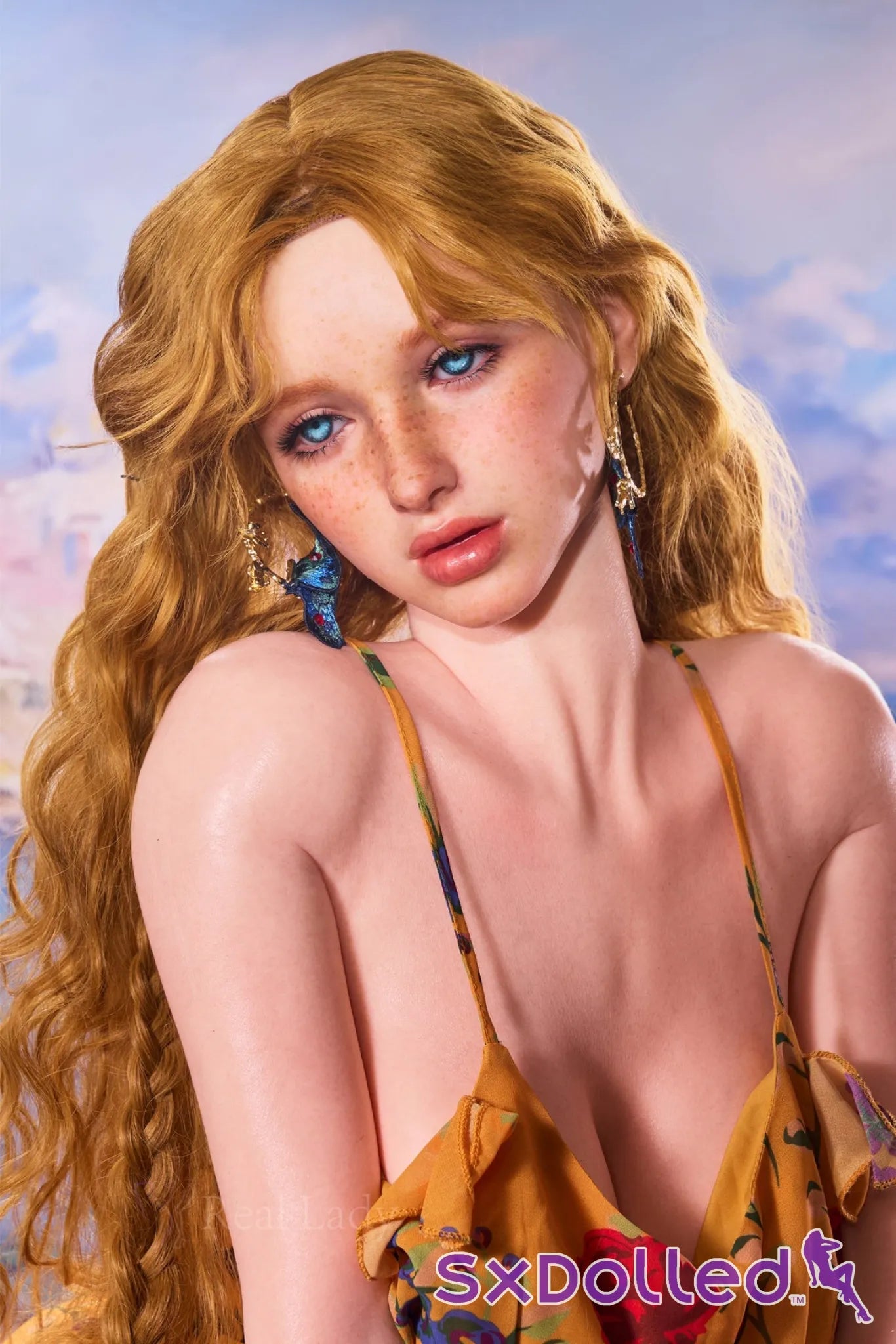 Elia A (J-Cup) (159cm) | Freckled Blonde Sex Doll | Real Lady - J-Cup / 159cm / Blonde - Sex Doll