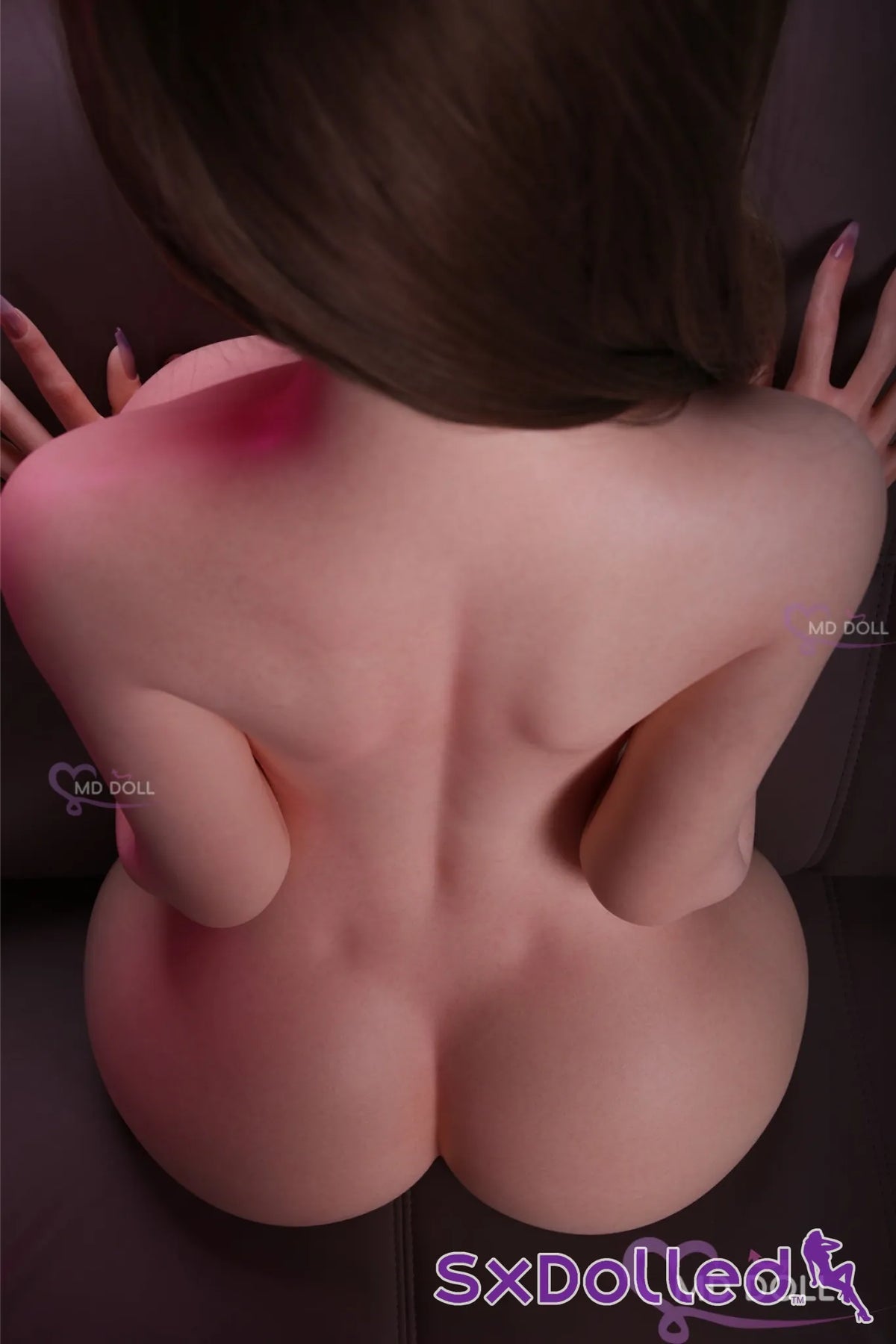 Ella H (L-Cup) (85cm) | Brown Haired Curvy Sex Doll Torso With Arms | MD Doll - L-Cup / 85cm / Brunette - Sex Torso