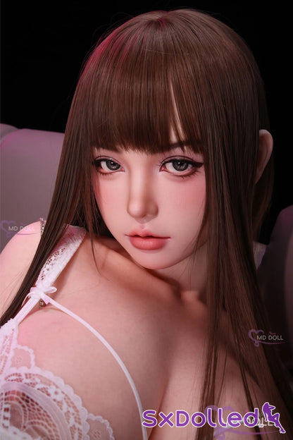 Ella H (L-Cup) (85cm) | Brown Haired Curvy Sex Doll Torso With Arms | MD Doll - L-Cup / 85cm / Brunette - Sex Torso