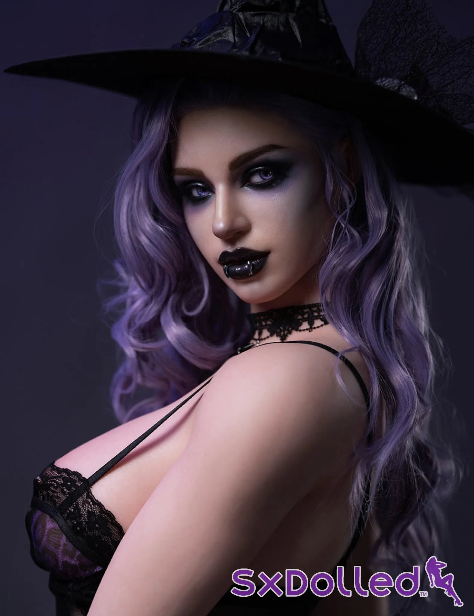 Elodie B (E-Cup) (176cm) | Purple Hair Goth Sex Doll | Top CY Doll E-Cup / 176cm / Purple Sex Doll