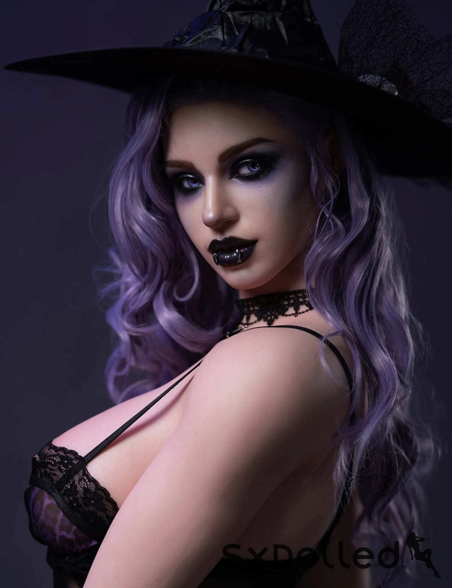 Elodie B (E-Cup) (176cm) | Purple Hair Goth Sex Doll | Top CY Doll E-Cup / 176cm / Purple Sex Doll