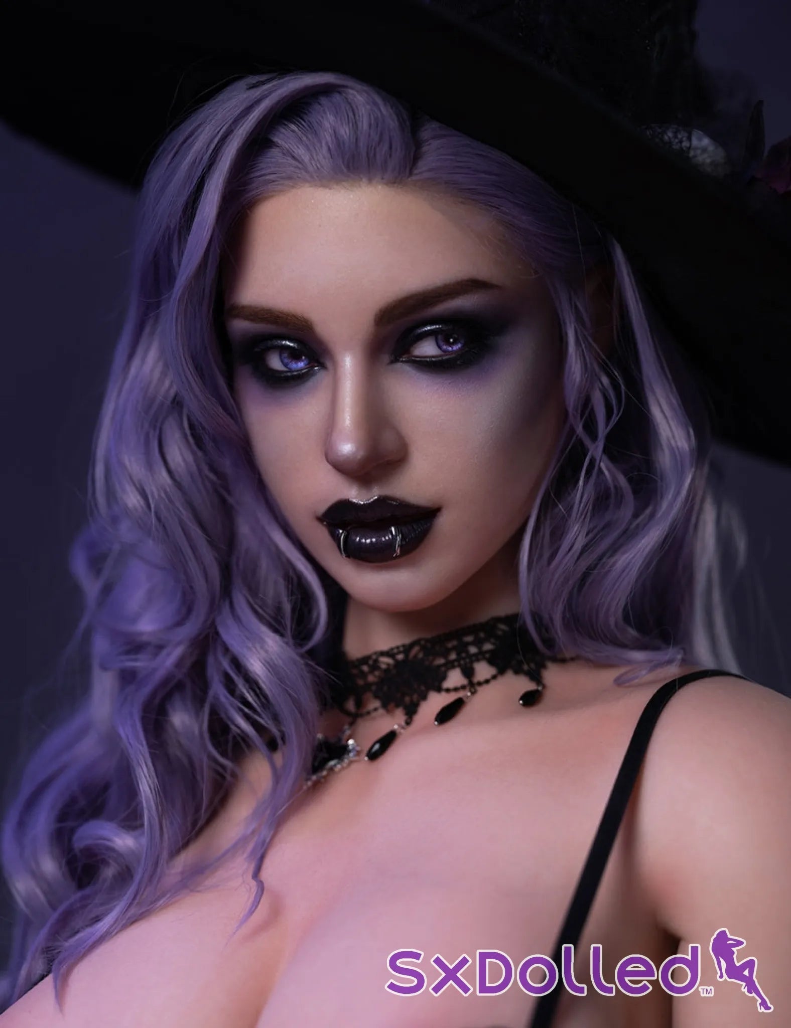 Elodie B (E-Cup) (176cm) | Purple Hair Goth Sex Doll | Top CY Doll E-Cup / 176cm / Purple Sex Doll