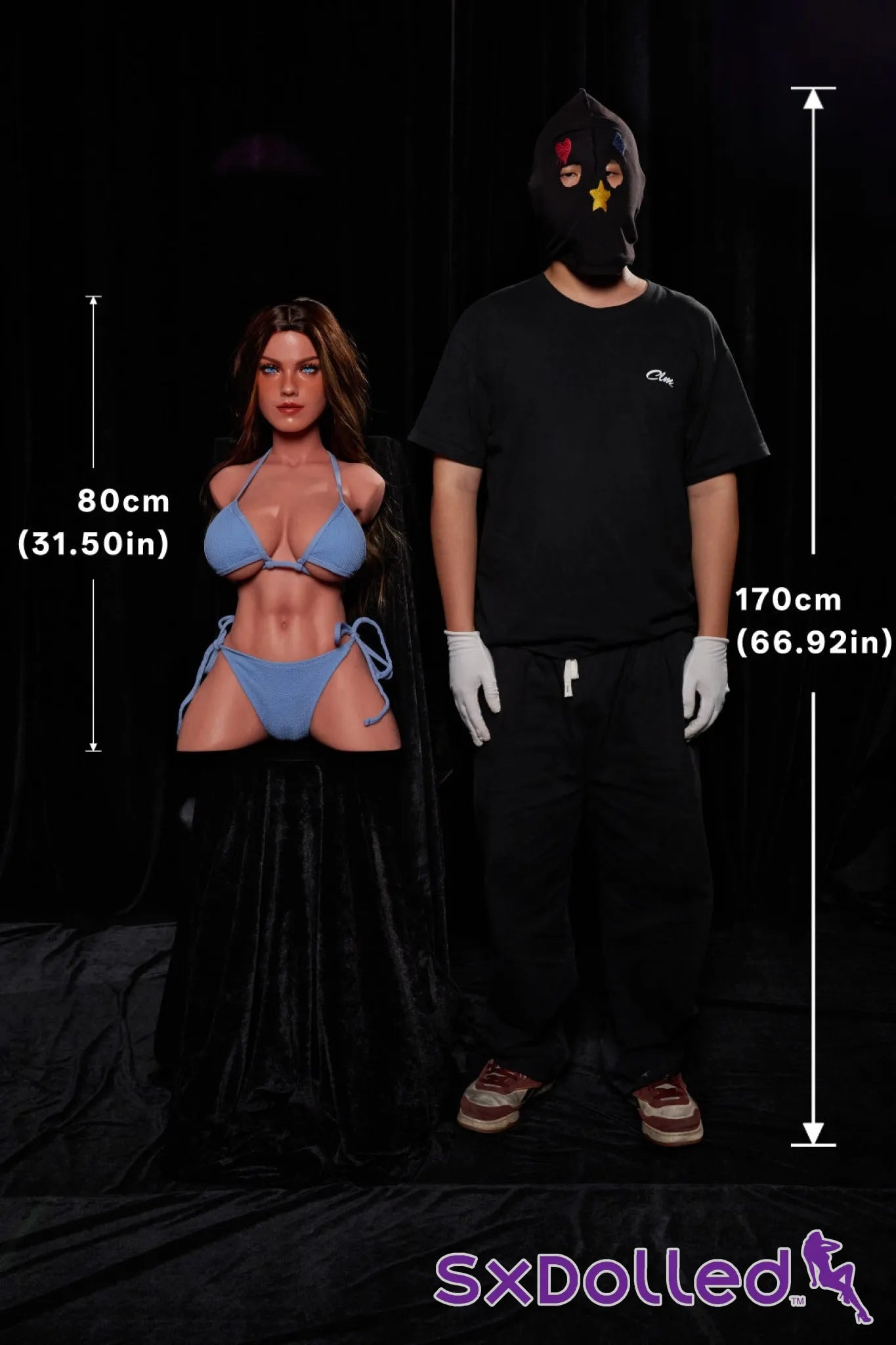 Emma C (F-Cup) (80cm) | Caucasian Sex Doll Torso | Climax Doll - F-Cup / 80cm / Brunette - Sex Torso