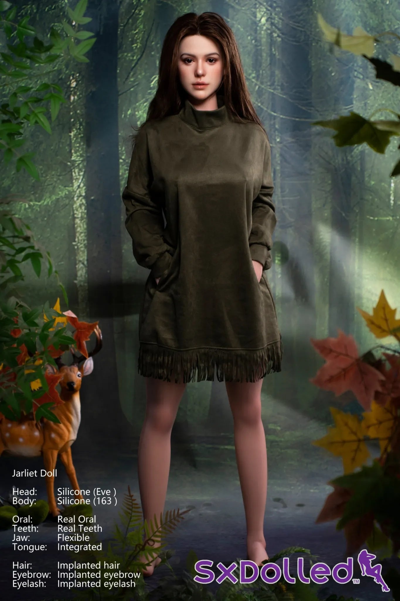 Ena A (I-Cup) (163cm) | Brunette Tan Caucasian Sex Doll | Jarliet I-Cup / 163cm / Brunette Sex Doll