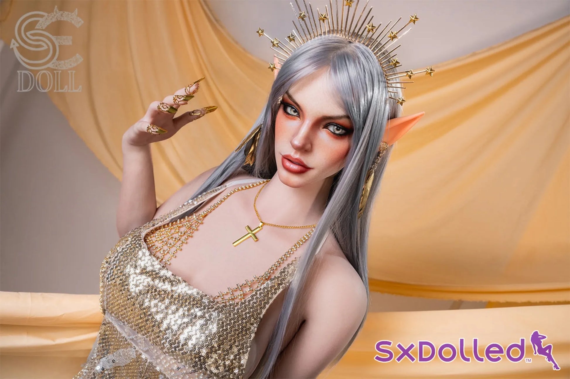 Evadora.A (E-Cup) (167cm) | Elf Goddess Sex Doll | SE Doll E-Cup / 167cm / Silver Sex Doll