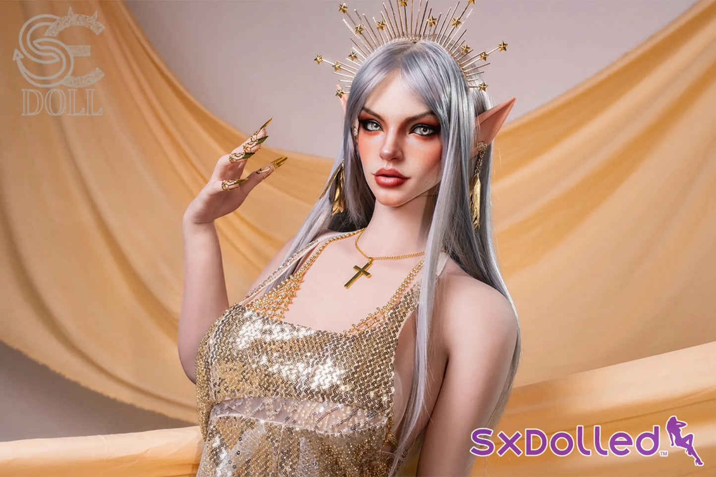 Evadora.A (E-Cup) (167cm) | Elf Goddess Sex Doll | SE Doll E-Cup / 167cm / Silver Sex Doll