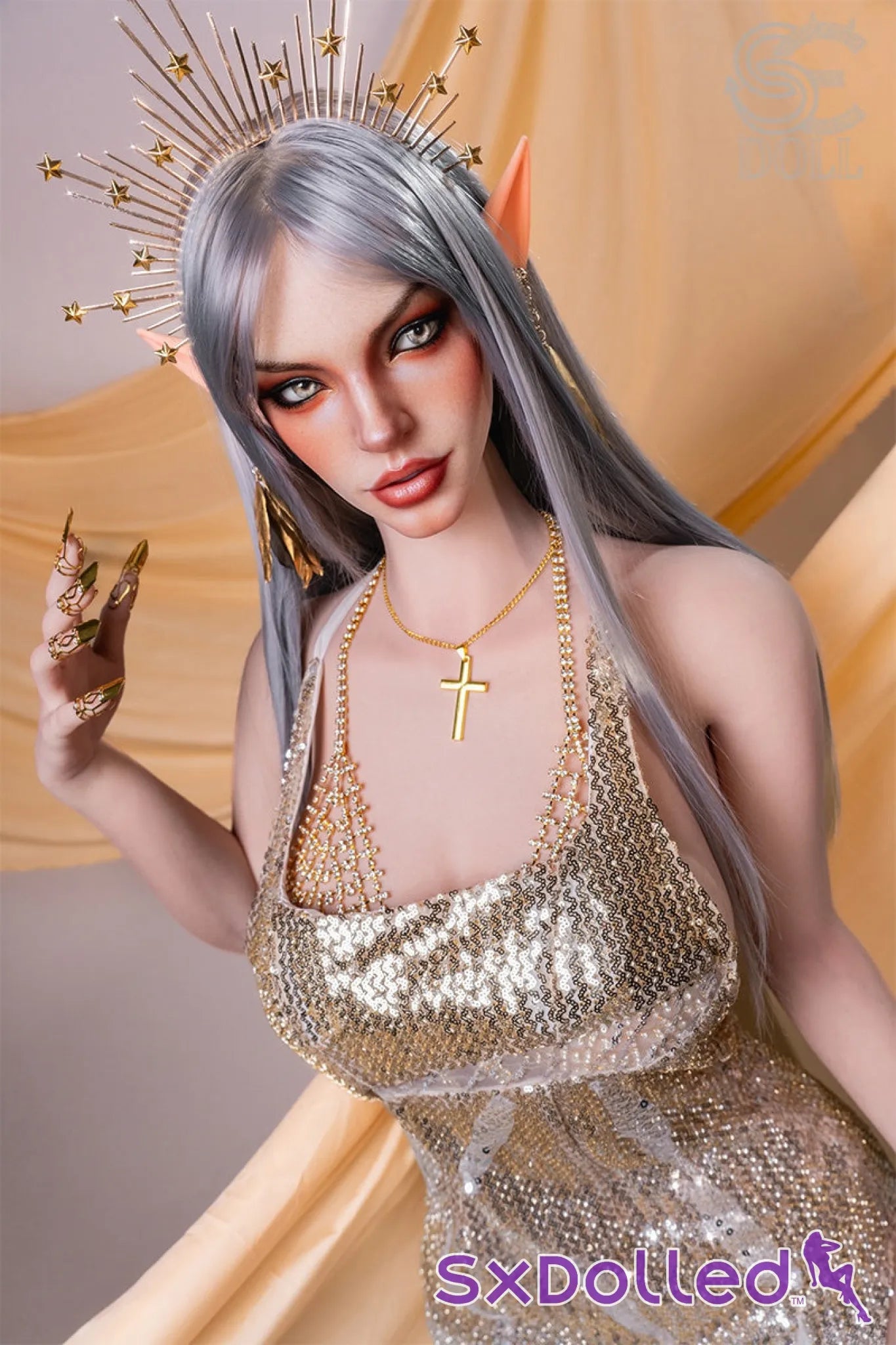 Evadora.A (E-Cup) (167cm) | Elf Goddess Sex Doll | SE Doll E-Cup / 167cm / Silver Sex Doll