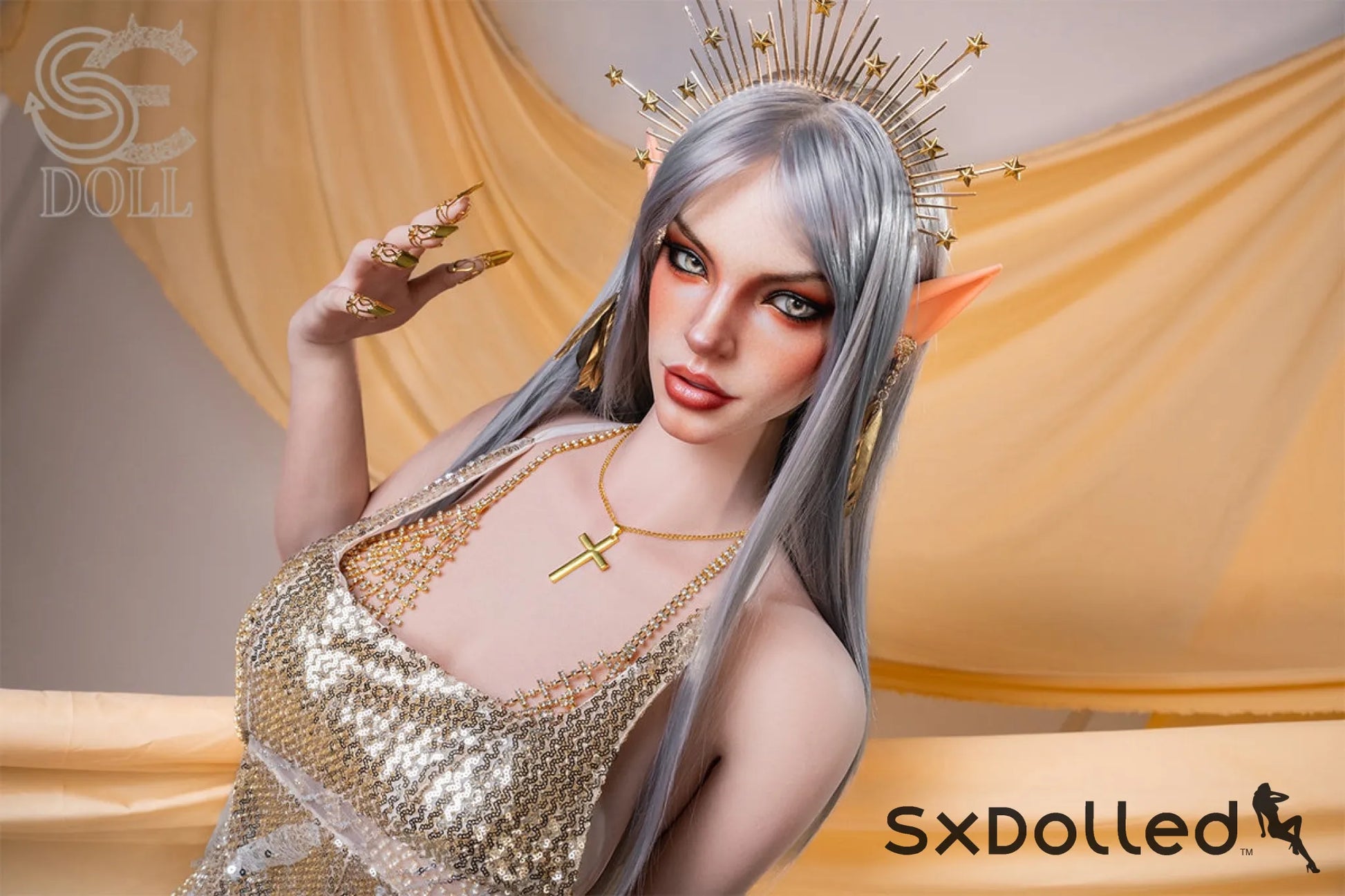 Evadora.A (E-Cup) (167cm) | Elf Goddess Sex Doll | SE Doll E-Cup / 167cm / Silver Sex Doll