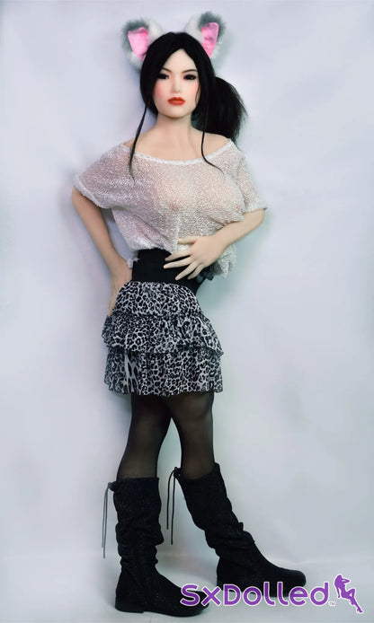 Evelyn B (G-Cup) (150cm) | Busty Mature Caucasian Sex Doll | HR Doll - G-Cup / 150cm / Black - Sex Doll