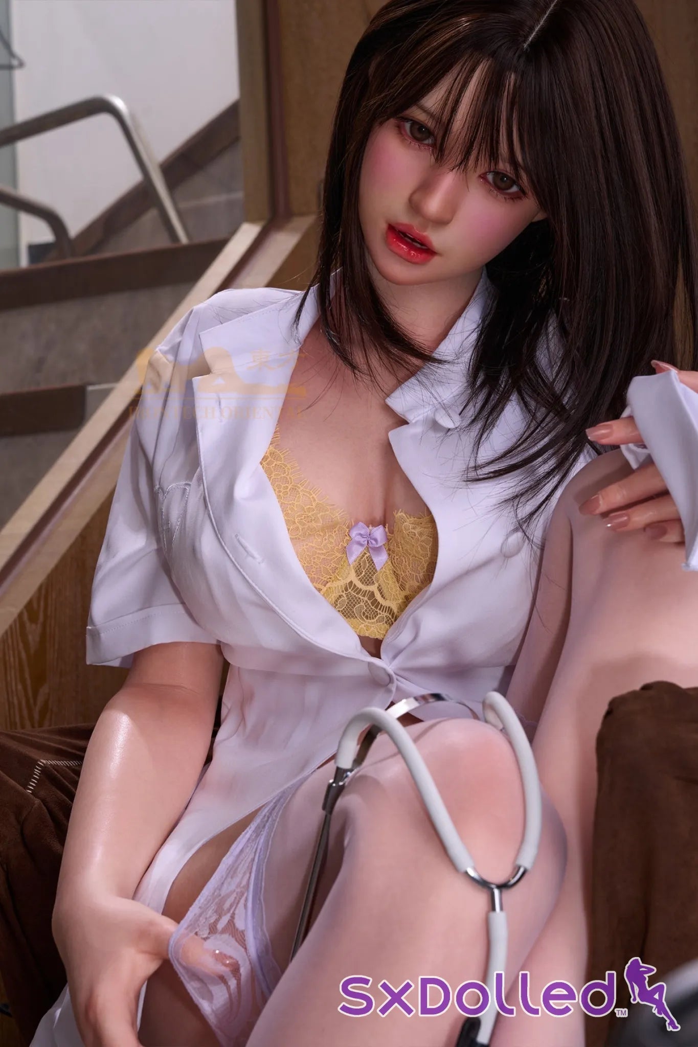 Evie D (H-Cup) (161cm) | Curvy Busty Asian Sex Doll | Irontech Doll H-Cup / 161cm / Brunette Sex Doll