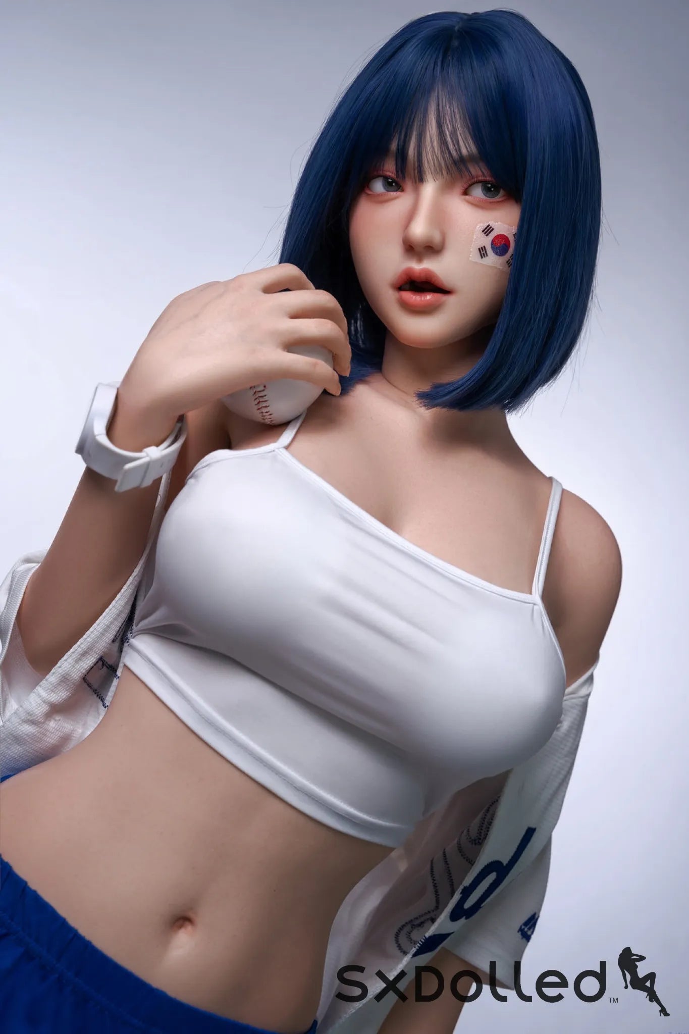 Fenessa (F-Cup) (158cm) | Blue Hair Korean Sex Doll | Orangein Doll F-Cup / 158cm / Blue Sex Doll