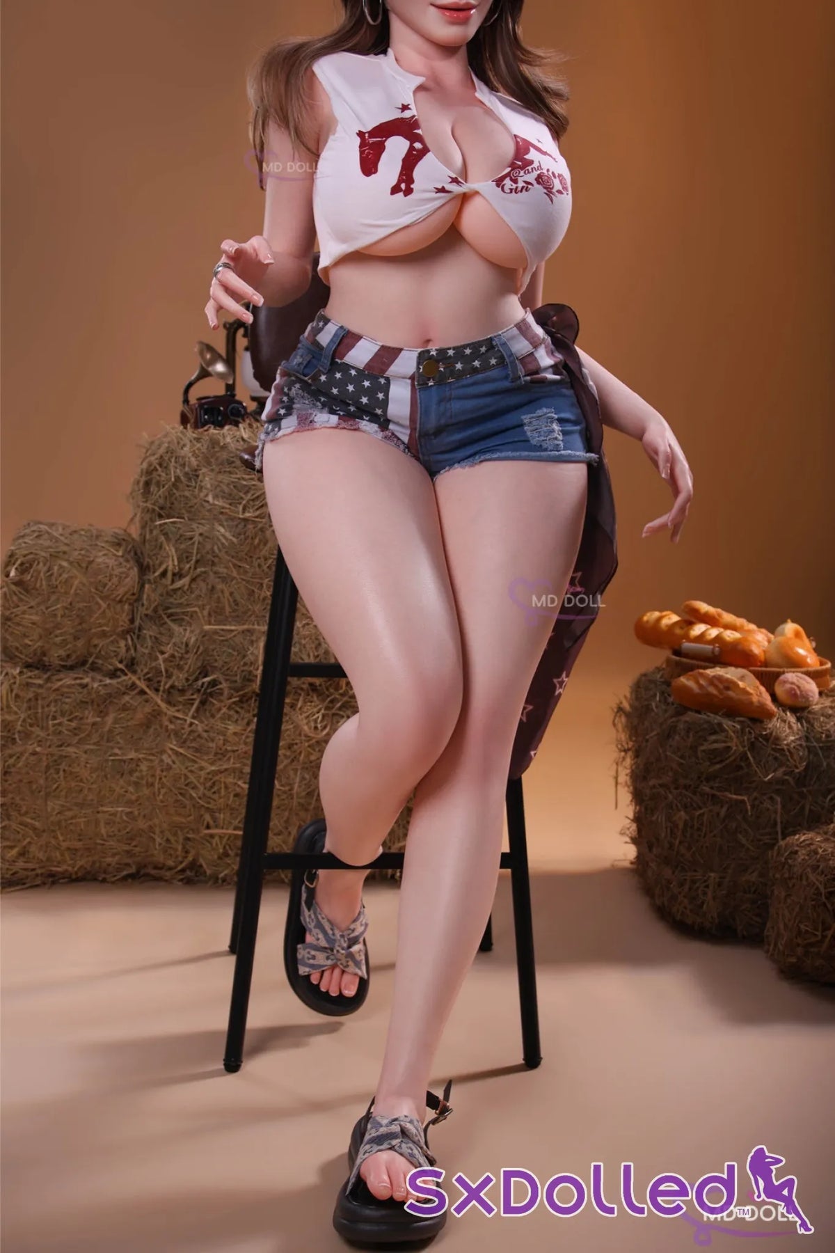 Fiona B (H-Cup) (162cm) | Flirty Corset Beauty Sex Doll | MD Doll - H-Cup / 162cm / Brunette - Sex Doll