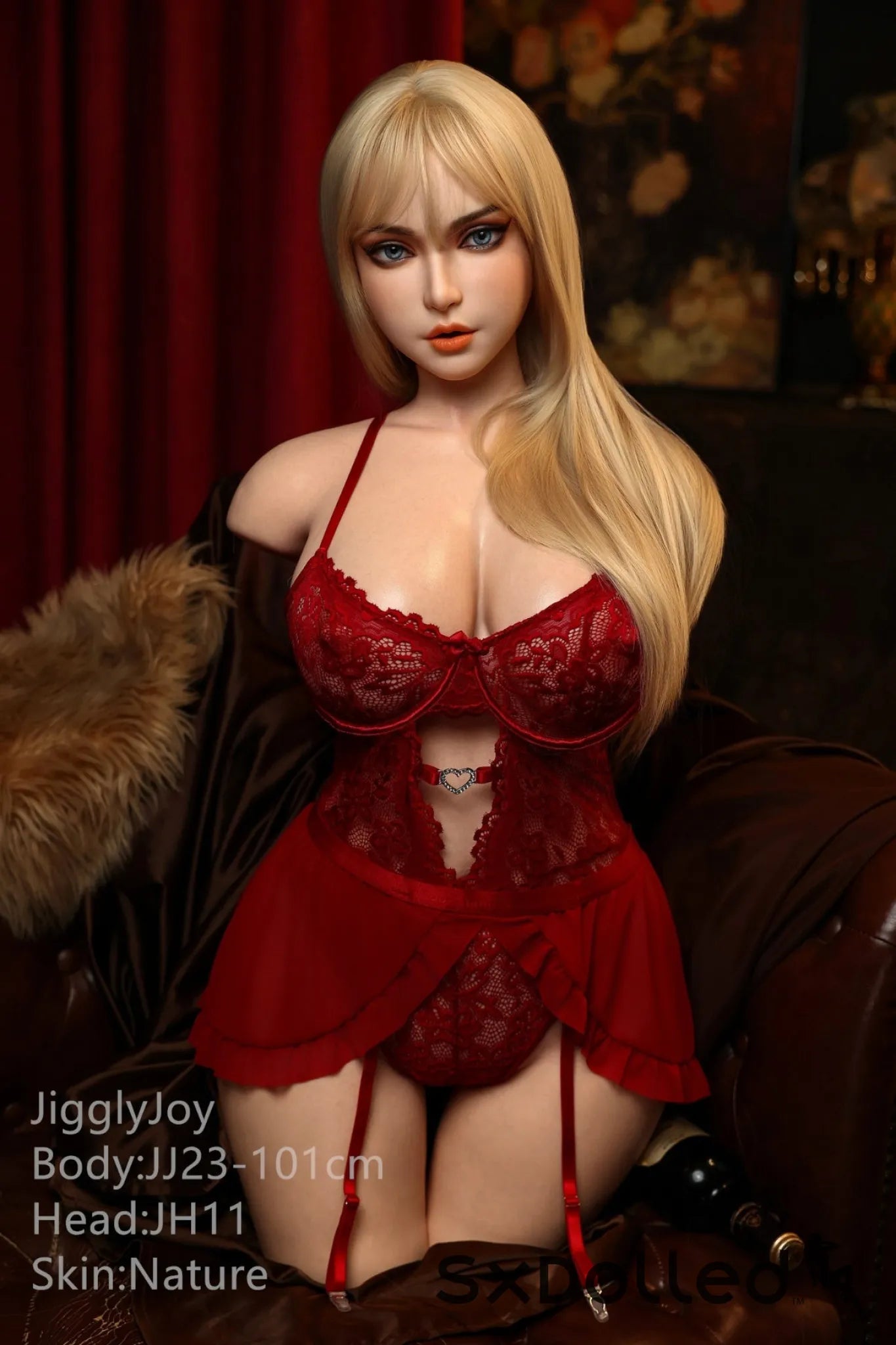 Flora A (F-Cup) (101cm) | Blonde Pear Sex Doll Torso | JigglyJoy F-Cup / 101cm / Blonde Sex Torso