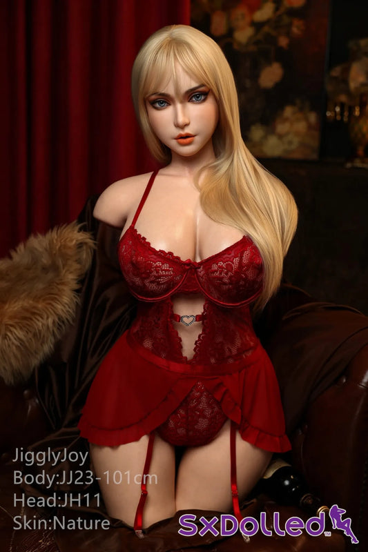 Flora A (F-Cup) (101cm) | Blonde Pear Sex Doll Torso | JigglyJoy F-Cup / 101cm / Blonde Sex Torso