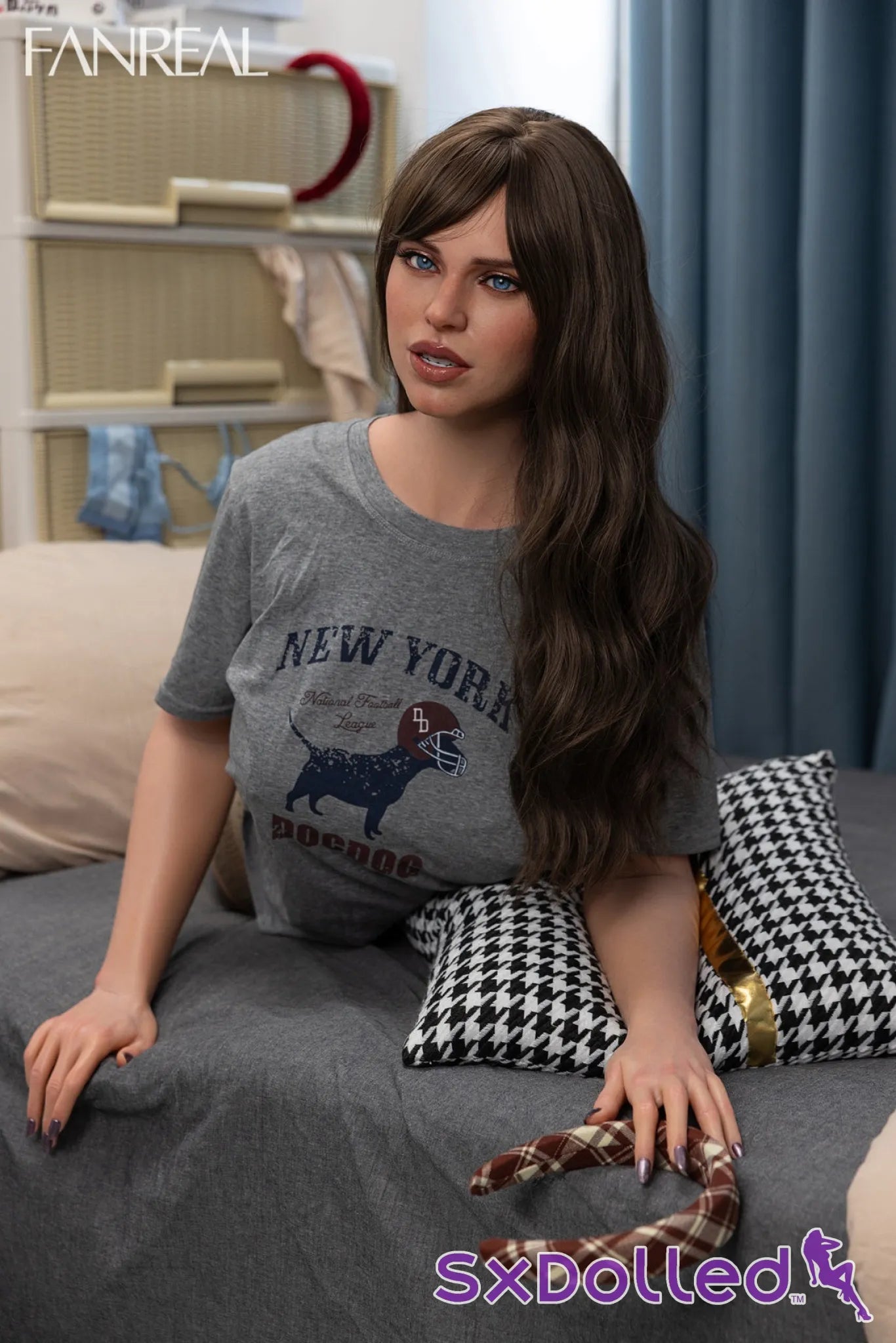 Gina A (G-Cup) (95cm) | Thick Muscular Sex Doll Torso | Fanreal G-Cup / 95cm / Brunette Sex Doll