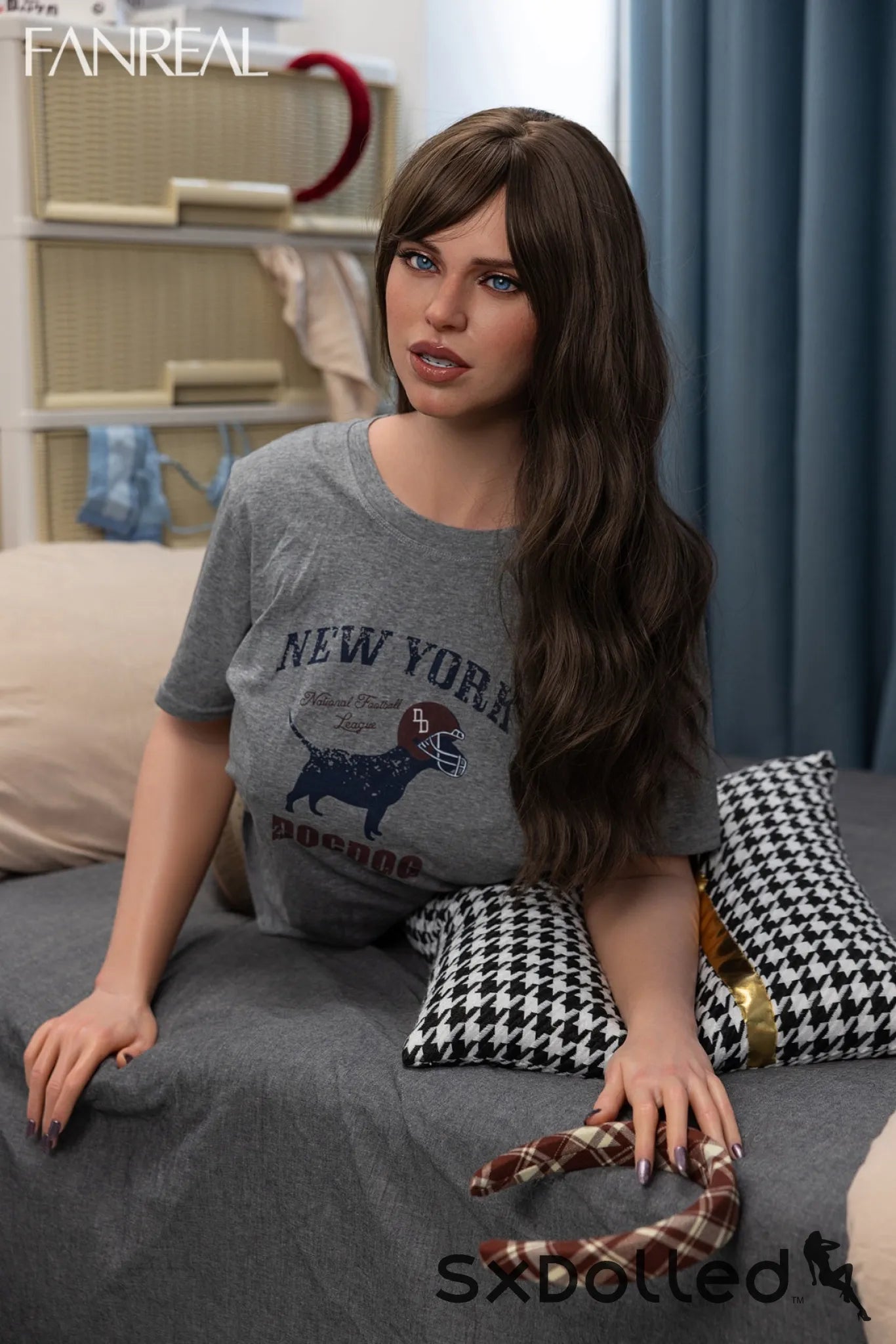 Gina A (G-Cup) (95cm) | Thick Muscular Sex Doll Torso | Fanreal G-Cup / 95cm / Brunette Sex Doll