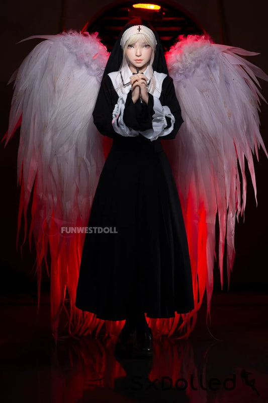 Giselle B (A-Cup) (159cm) | Halloween Nun Sex Doll | Funwest Doll A-Cup / 159cm / Blonde Sex Doll