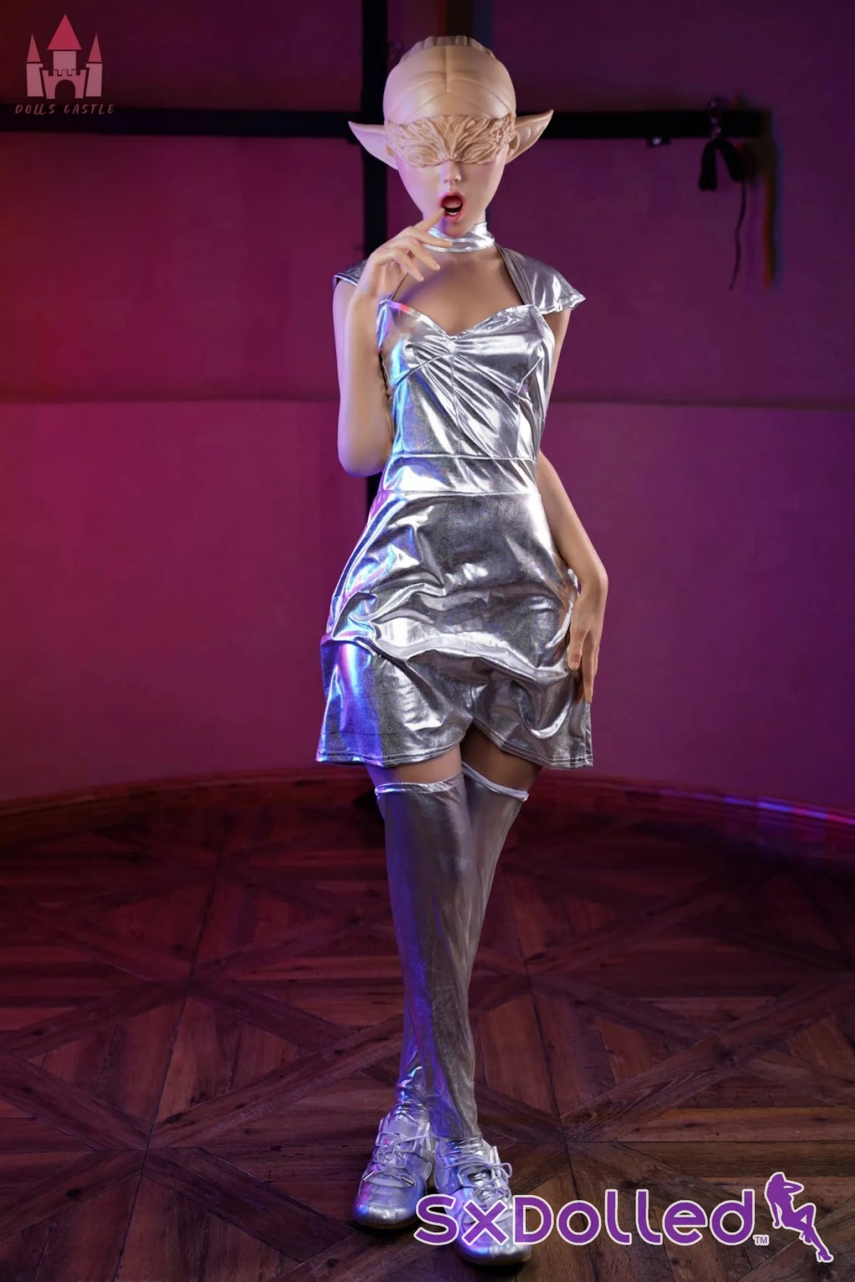 Gwen A (B-Cup) (158cm) | Mystical Blindfold Elf Sex Doll | Dolls Castle - B-Cup / 158cm / Blue - Sex Doll