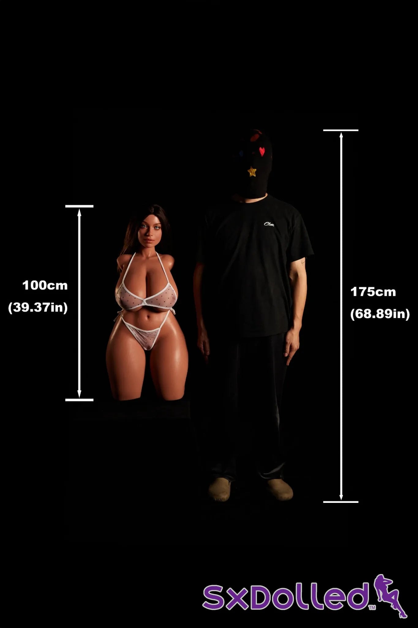 Hazel A (K-Cup) (100cm) | Latina Sex Doll Torso | Climax Doll K-Cup / 100cm / Black Sex Torso