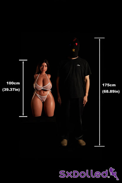 Hazel A (K-Cup) (100cm) | Latina Sex Doll Torso | Climax Doll K-Cup / 100cm / Black Sex Torso