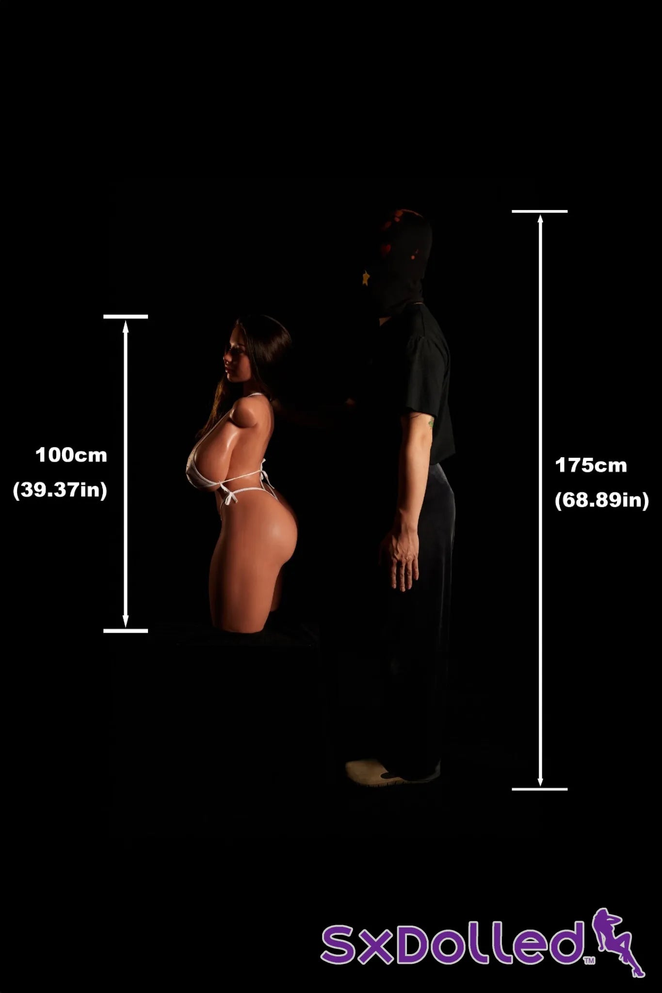 Hazel A (K-Cup) (100cm) | Latina Sex Doll Torso | Climax Doll K-Cup / 100cm / Black Sex Torso