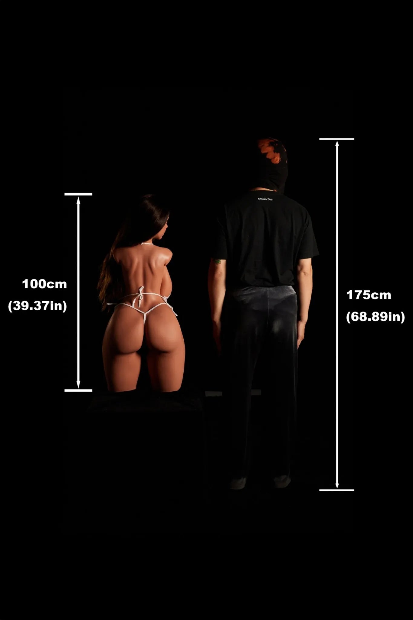 Hazel A (K-Cup) (100cm) | Latina Sex Doll Torso | Climax Doll K-Cup / 100cm / Black Sex Torso