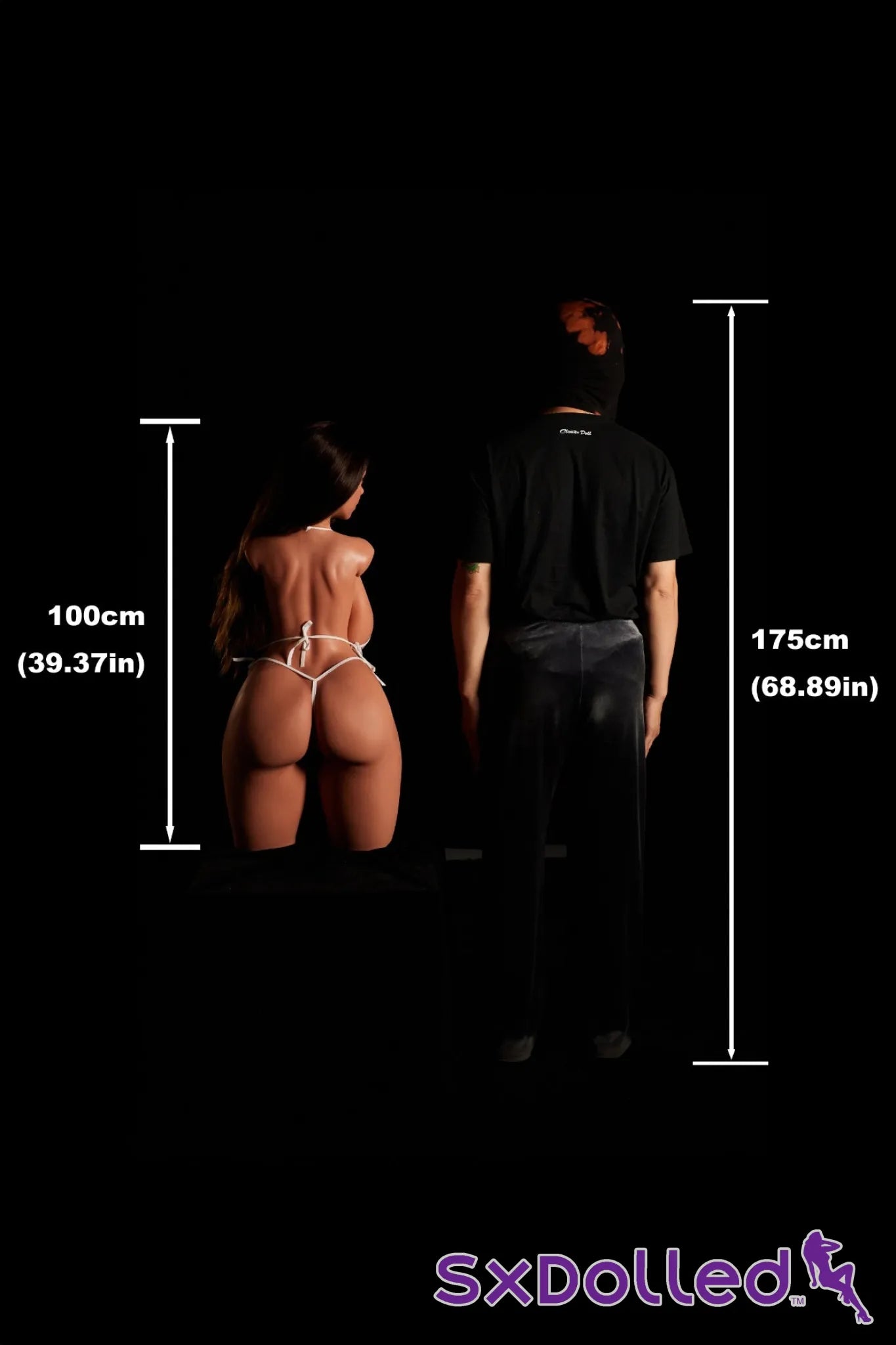 Hazel A (K-Cup) (100cm) | Latina Sex Doll Torso | Climax Doll K-Cup / 100cm / Black Sex Torso