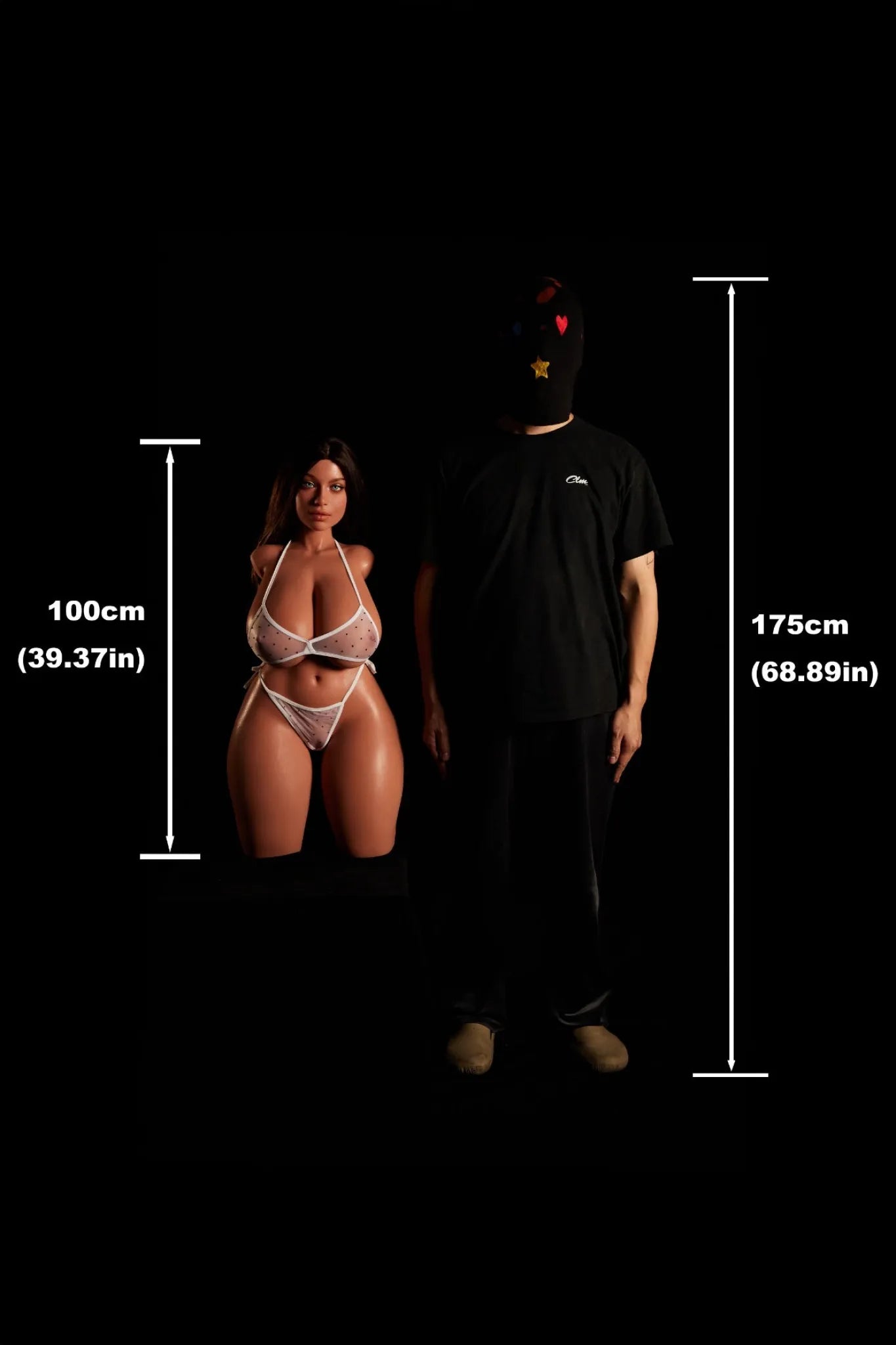 Hazel A (K-Cup) (100cm) | Latina Sex Doll Torso | Climax Doll K-Cup / 100cm / Black Sex Torso