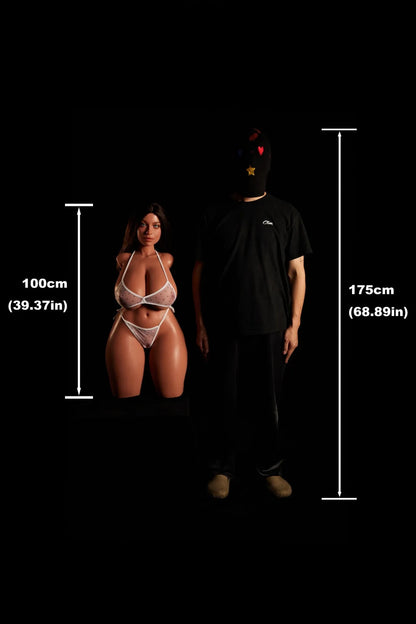 Hazel A (K-Cup) (100cm) | Latina Sex Doll Torso | Climax Doll K-Cup / 100cm / Black Sex Torso