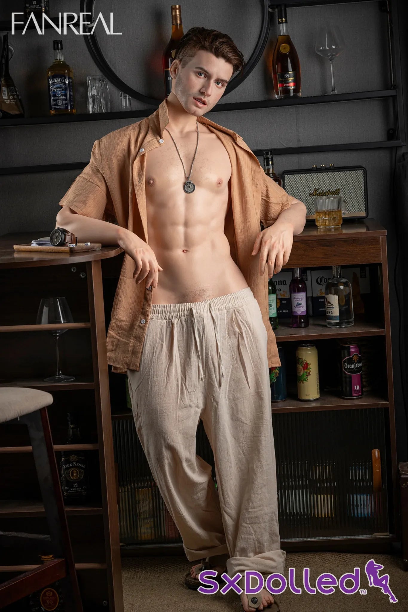 Henry A (6-Inch) (173cm) | Muscular Male Sex Doll | Fanreal 6-Inch / 173cm / Brunette Sex Doll