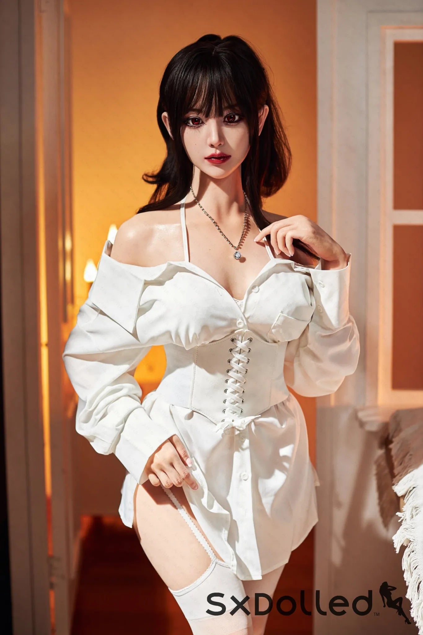 Hibiscus (G-Cup) (153cm) | Japanese Sex Doll with Moles | AITIA G-Cup / 153cm / Brunette Sex Doll