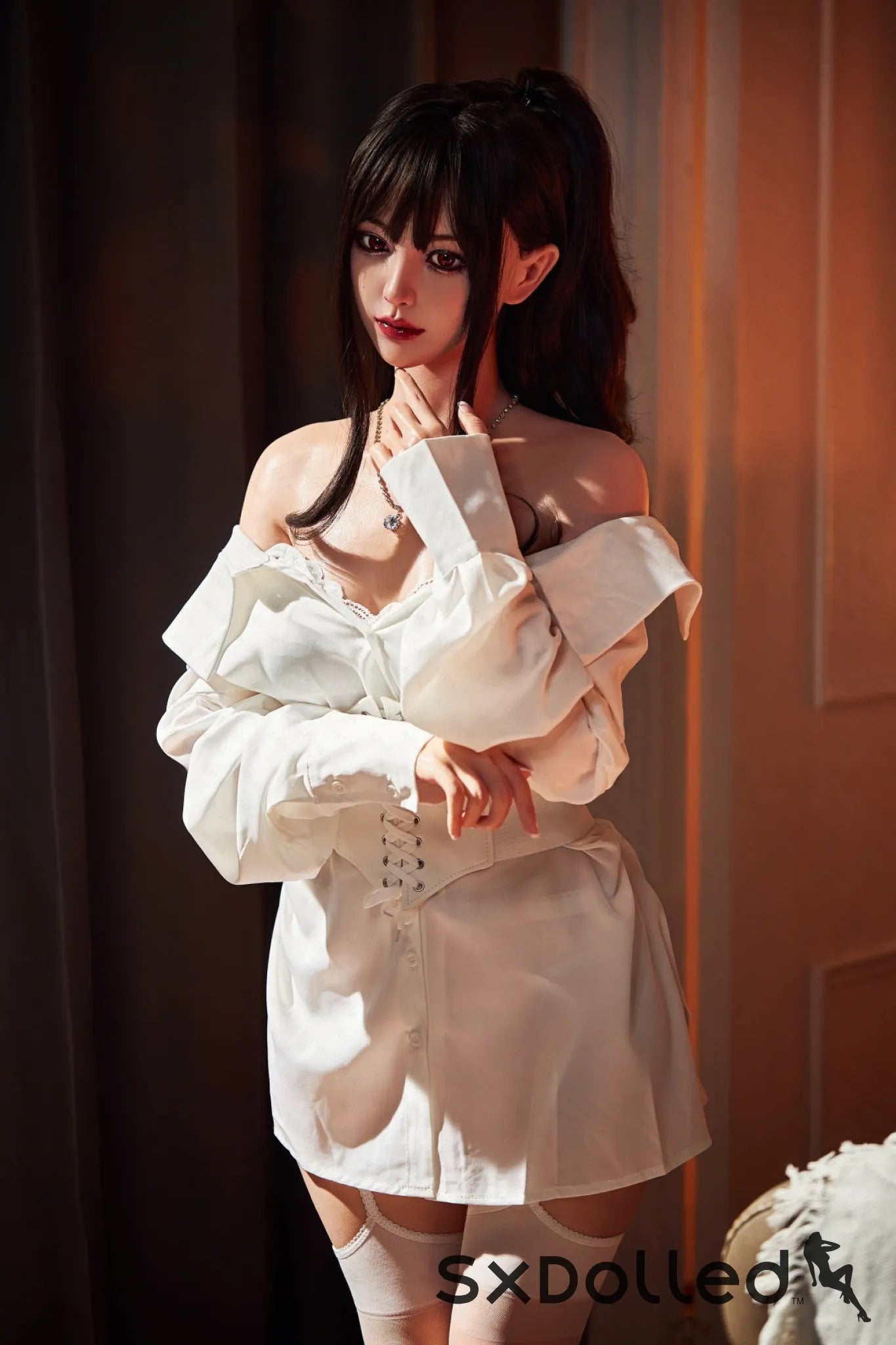 Hibiscus (G-Cup) (153cm) | Japanese Sex Doll with Moles | AITIA G-Cup / 153cm / Brunette Sex Doll