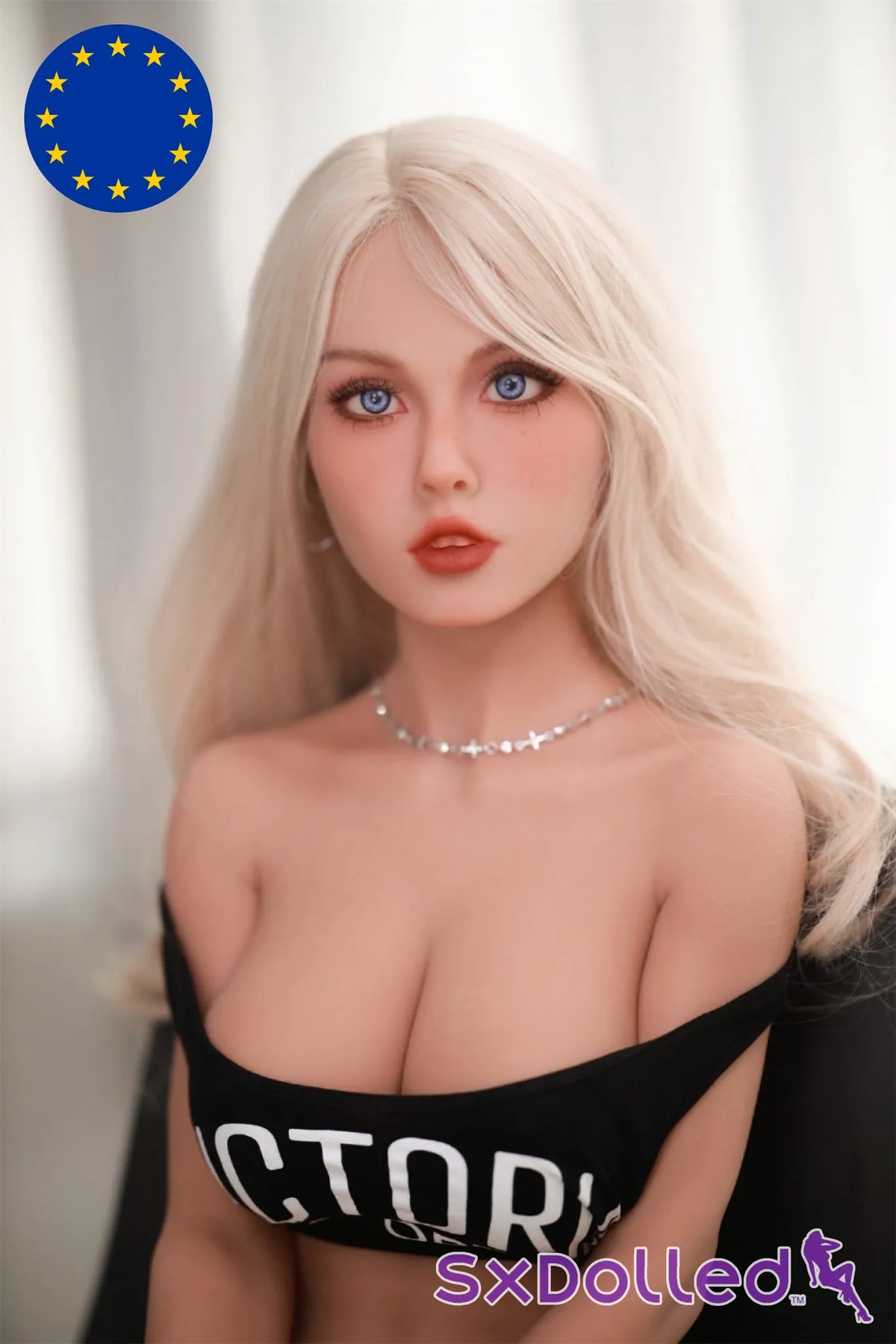 Irma A (B-Cup) (80cm) | Platinum Blue Eyed Sex Doll Torso | Fire Doll - B-Cup / 80cm / Blonde - Sex Torso