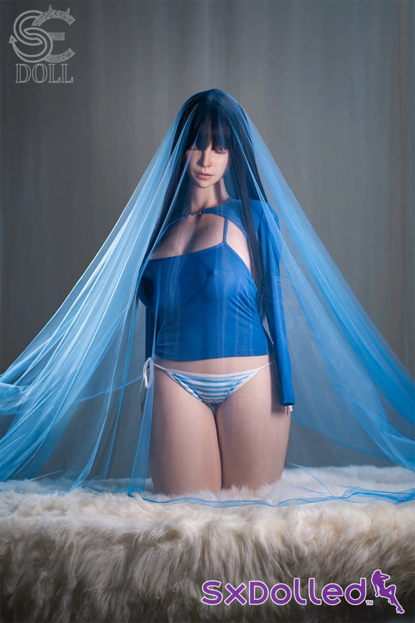 Jenny.O (G-Cup) (111cm) | Sleeping Thick Sex Doll Torso | SE Doll G-Cup / 111cm / Brunette Sex Torso