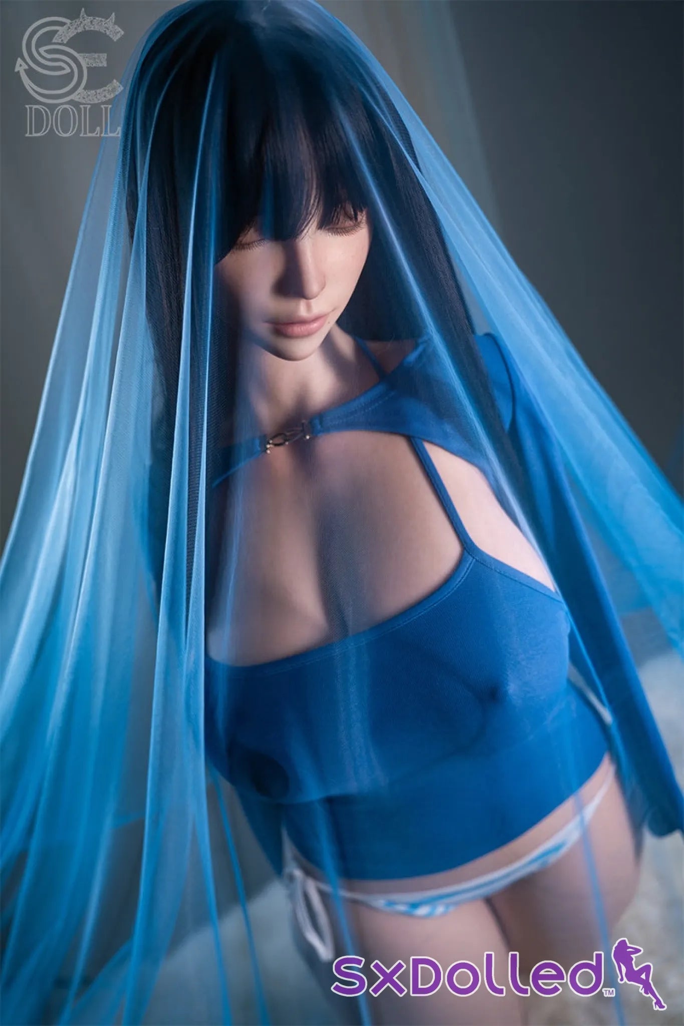 Jenny.O (G-Cup) (111cm) | Sleeping Thick Sex Doll Torso | SE Doll G-Cup / 111cm / Brunette Sex Torso