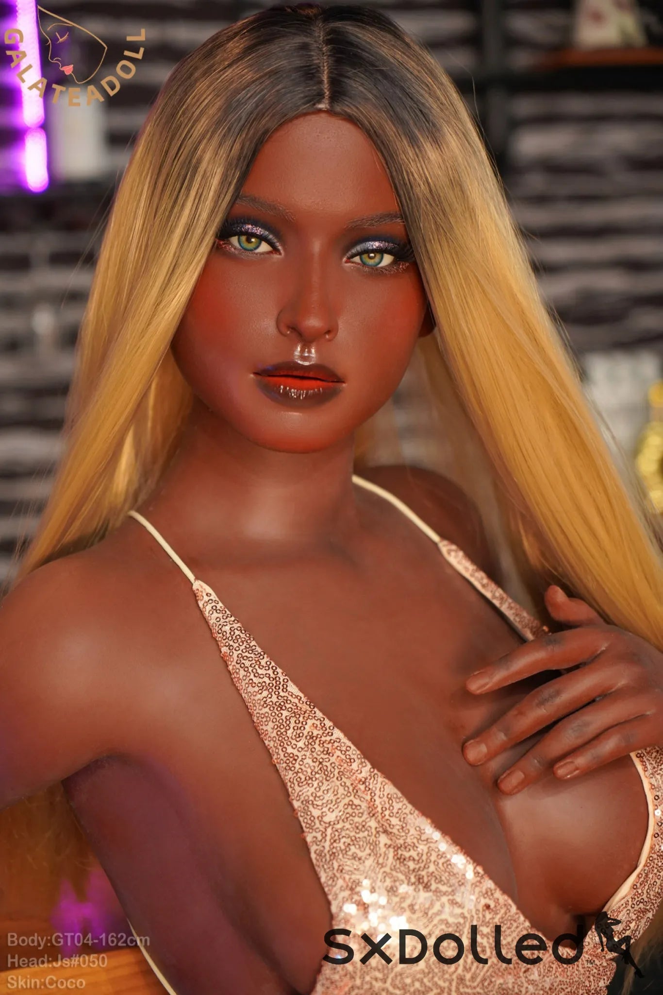 Kaia A (G-Cup) (162cm) | Dark Tan Latina Sex Doll | Galatea Doll G-Cup / 162cm / Ombre Sex Doll
