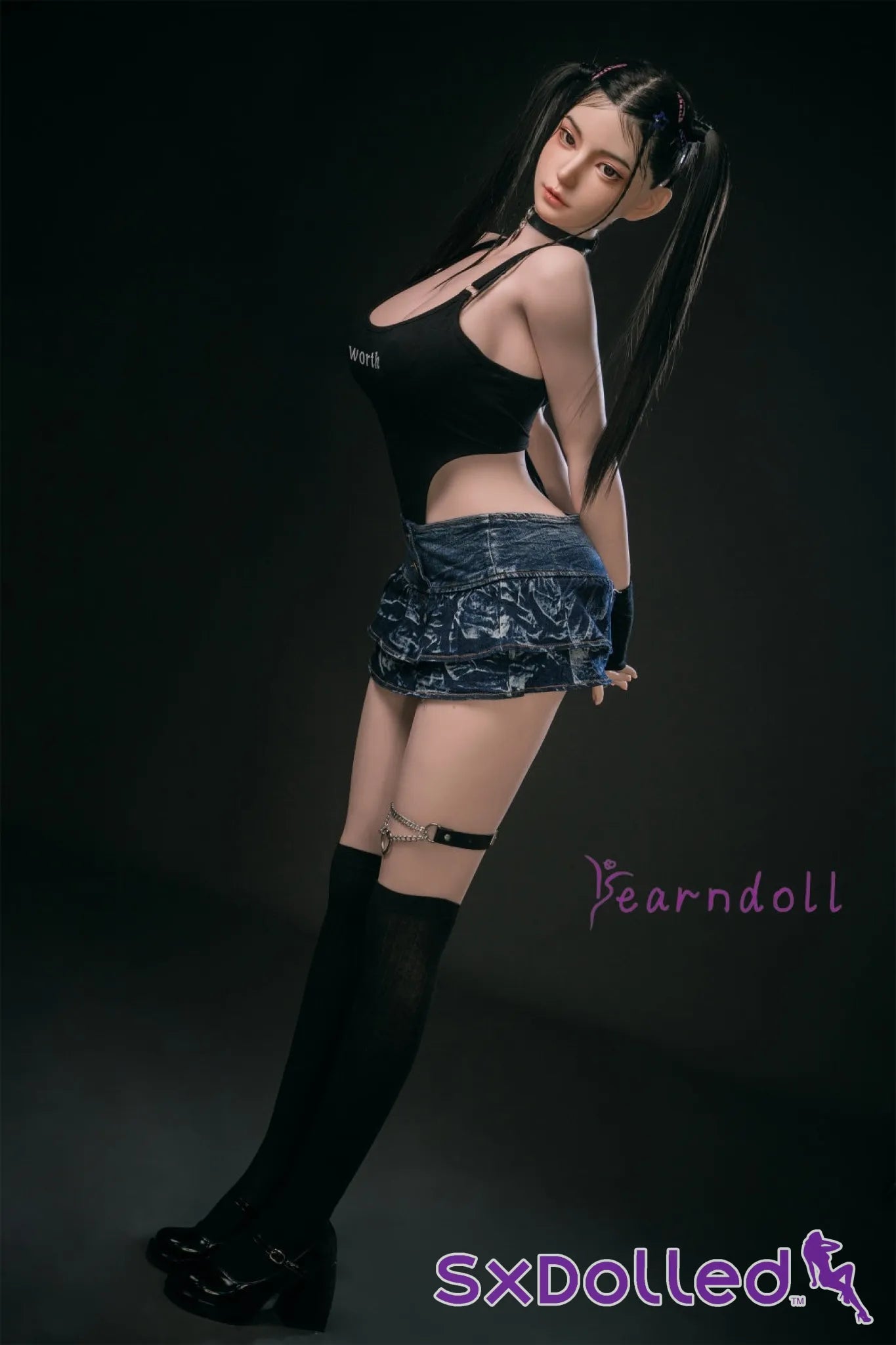 Kannika (E-Cup) (163cm) | Asian ROS Pigtails Sex Doll | Yearn Doll E-Cup / 163cm / Black Sex Doll