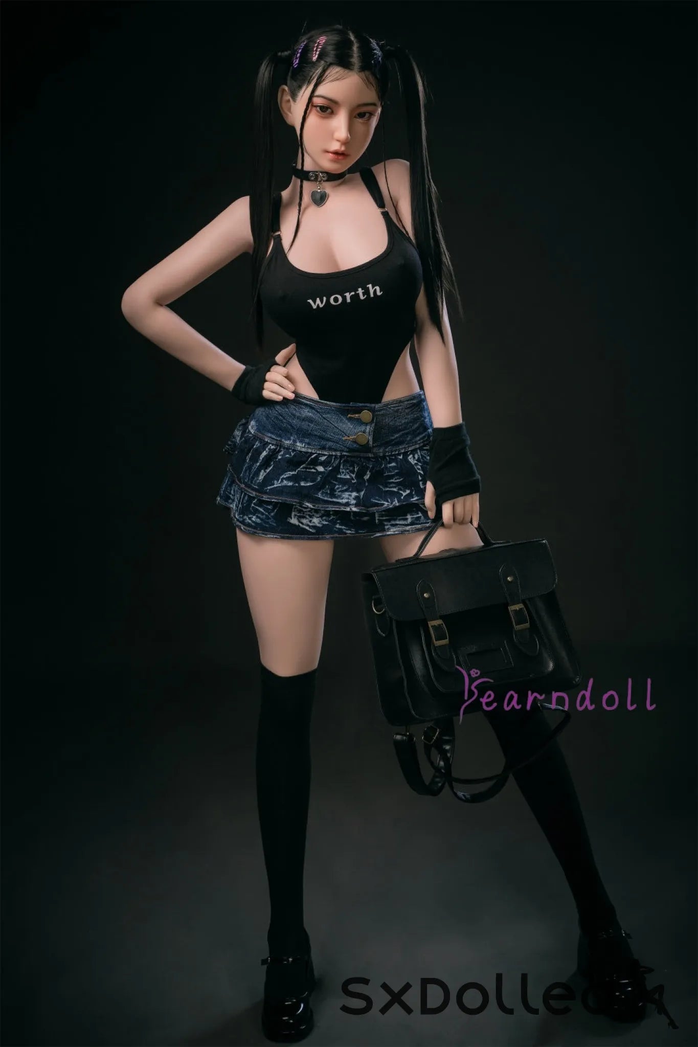 Kannika (E-Cup) (163cm) | Asian ROS Pigtails Sex Doll | Yearn Doll E-Cup / 163cm / Black Sex Doll