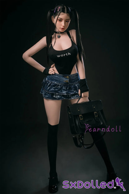 Kannika (E-Cup) (163cm) | Asian ROS Pigtails Sex Doll | Yearn Doll E-Cup / 163cm / Black Sex Doll