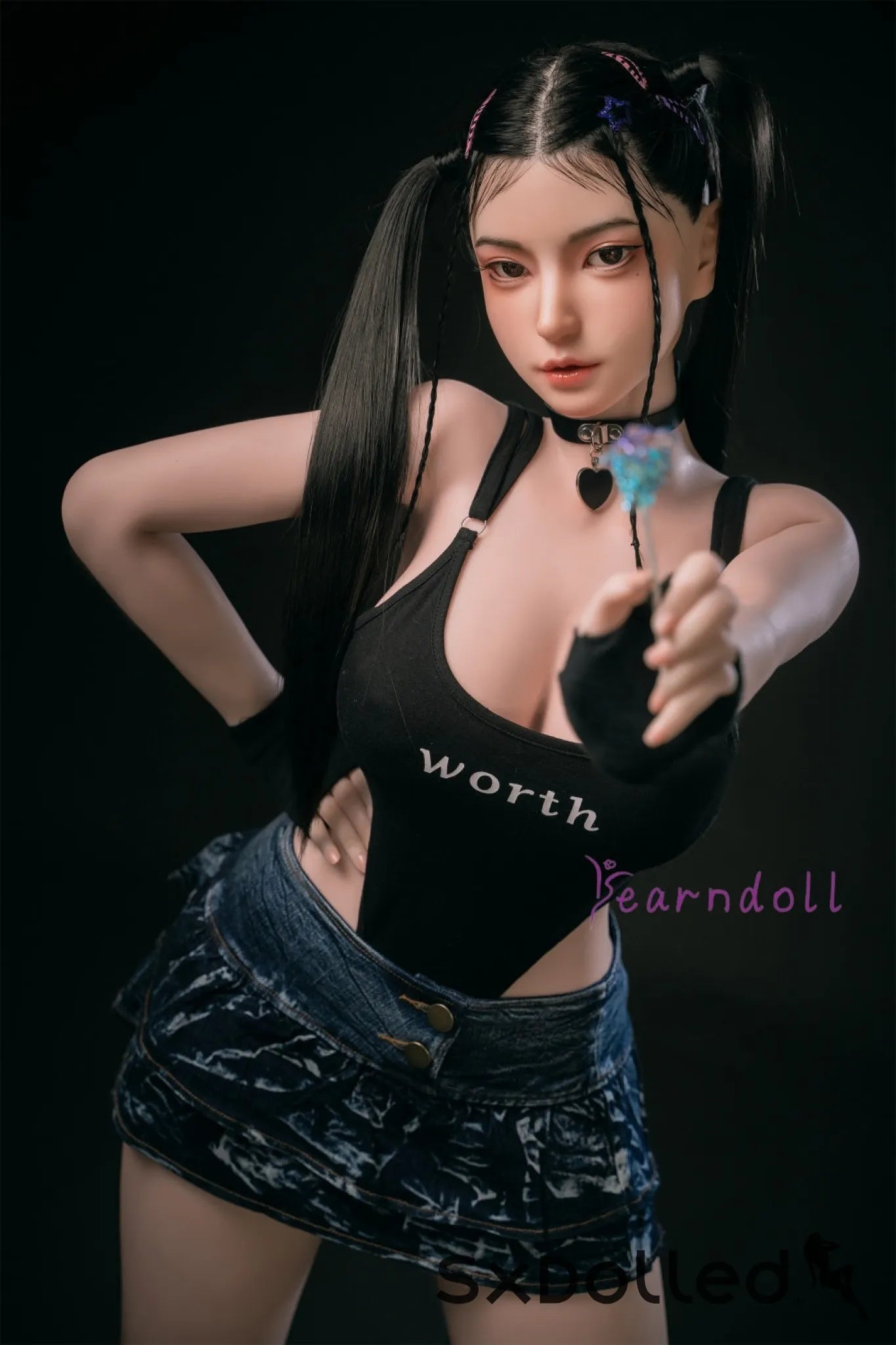 Kannika (E-Cup) (163cm) | Asian ROS Pigtails Sex Doll | Yearn Doll E-Cup / 163cm / Black Sex Doll